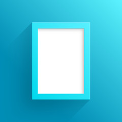 Vector Blue Frame Design With White Background