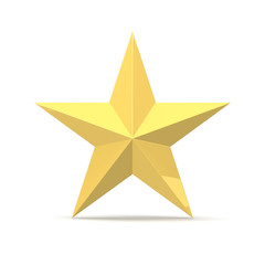 Obraz premium Gold Star, isolated on White Background