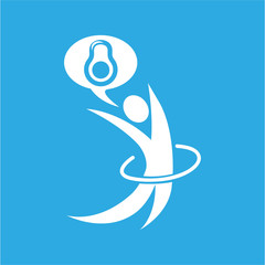 silhouette man health fitness sport vector illustration eps 10