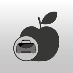 fitness sport bag icon apple vector illustration