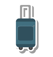 suitcase travel isolated icon vector illustration design