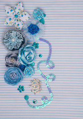 Fabric flowers background
