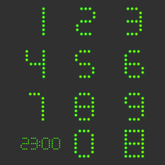 A set of numbers, vector illustration.