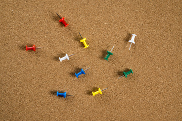 Colorful push pins