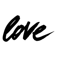 Vector handpainted ink illustration with lettering.