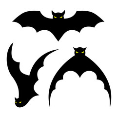 Set of bats for Halloween.