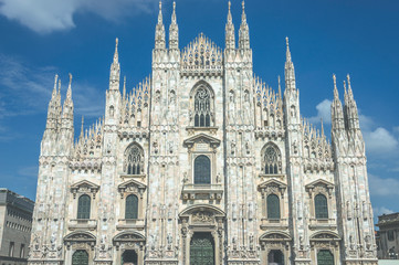 Fototapeta na wymiar Duomo di Milano, Cathedral of Milano, Italy