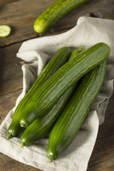 Raw Green Organic European Cucumbers