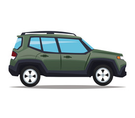 Suv icon. Vehicle transportation travel and trip theme. Colorful design. Vector illustration