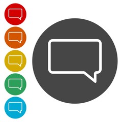 Fototapeta premium Instagram comment icon vector, Message sign, post symbol 