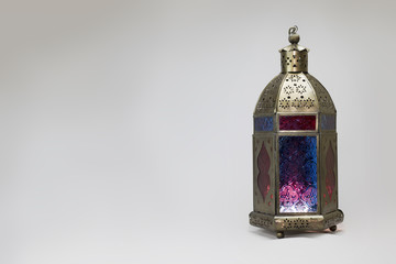 Copper Lantern variegated with colored glass