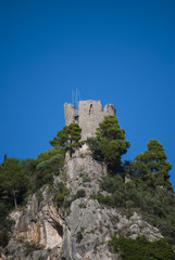 Ruin fortress from Amalfi village