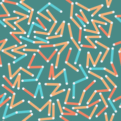 Abstract vector seamless pattern. Lines and dots.
