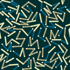 Abstract vector seamless pattern. Lines and dots.