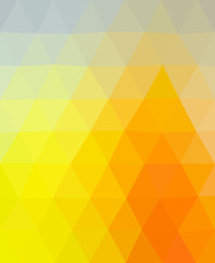 Multicolor blue, orange and gray triangle