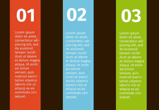 Red Blue and Green Paint Brush Infographic Template