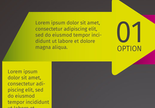 Multipurpose Infographic with Folded Arrow Element 1