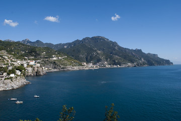 Fototapeta na wymiar Particular landscape Amalfi peninsula view from south
