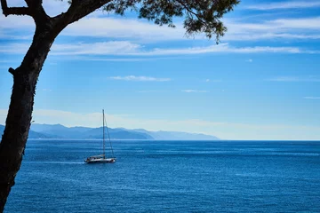 Fotobehang Liguria Beautiful bay of "Paraggi" / Beach next to Portofino in Italy 