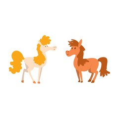 Fototapeta premium Cartoon horse vector character