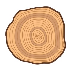 Tree slices vector isolated