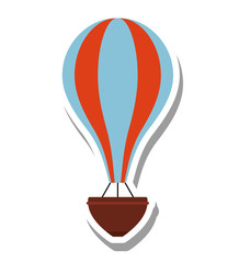 balloon air hot flying vector illustration design