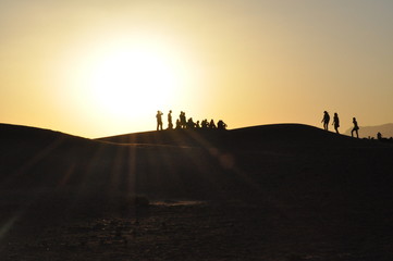 Sunset of desert