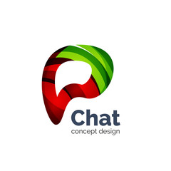 Business vector logo template - chat cloud