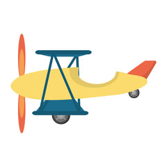 airplane vehicle flying isolated icon vector illustration design