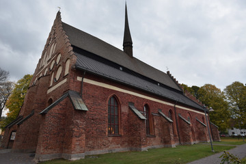 Fototapeta na wymiar Brick Gothic St. Lawrence's Church, Soderkoping, Sweden