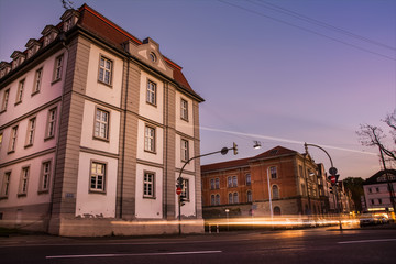Fototapeta na wymiar Typical German European Residence Office Architecture Crossing R