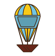 Fototapeta na wymiar balloon air hot flying vector illustration design