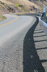 Curving Mountain Road in eastern Oregon, USA