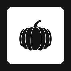 Pumpkin icon in simple style isolated on white background. Plant symbol