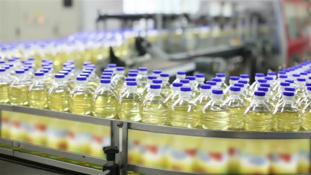 Sunflower oil factory, automated production line