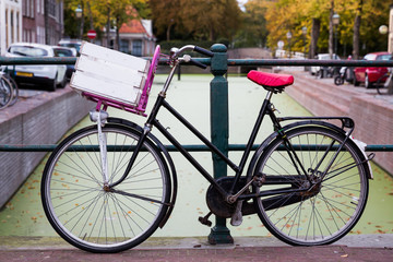 Fototapeta na wymiar typical Holland Bicycle in the Netherland