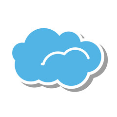 cloud silhouette isolated icon vector illustration design