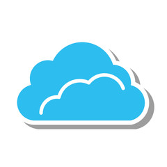 cloud silhouette isolated icon vector illustration design