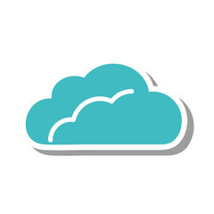 cloud silhouette isolated icon vector illustration design