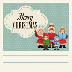 Singing cartoon icon. Christmas season card decoration and celebration theme. Colorful design. Vector illustration
