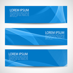 Fototapeta premium Abstract header white wave blue background vector design