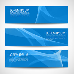 Fototapeta premium Abstract header white wave blue background vector design