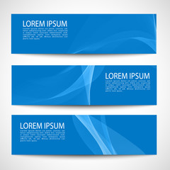 Fototapeta premium Abstract header white wave blue background vector design