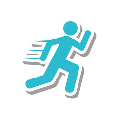 athlete running silhouette isolated icon vector illustration design