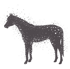 Horse icon. Animal life nature and fauna theme. Isolated design. Vector illustration