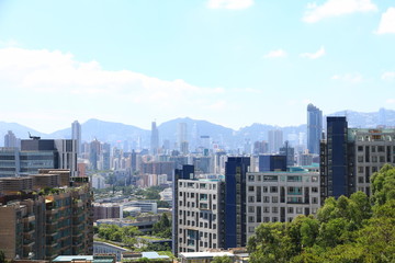 Fototapeta na wymiar Skyline of Kowloon Peninsula, Hong Kong