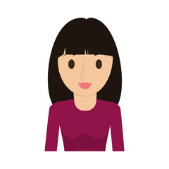 woman female avatar isolated vector illustration design