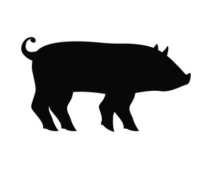 Pork icon. Animal life nature and fauna theme. Isolated design. Vector illustration