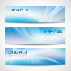 Fototapeta premium Abstract header pink blue wave white vector design