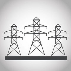 Energy tower icon. Ecology renewable innovation and alternative theme. Vector illustration